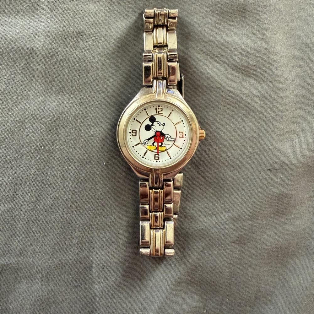 Gold and Silver Mickey Mouse Watch